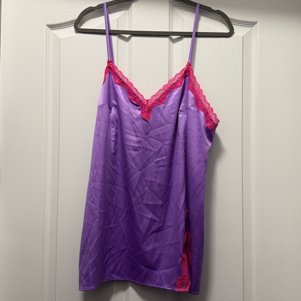 Victoria's Secret Purple Chemise with Pink Lace